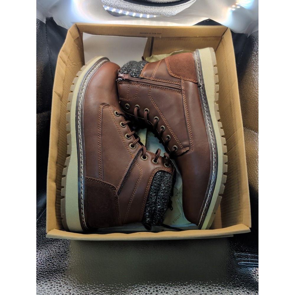 Reserved‎ footwear Men's lace up ankle boot With Zipper Side. NIB size 9.5